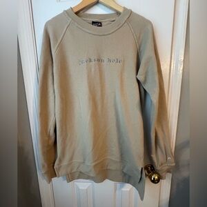 Jackson Hole Beige Sweatshirt